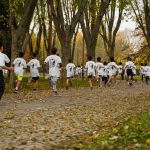 youth running event in bursa park during fall